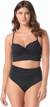 Coco Reef Lavish Crop Top in Cast-Black at Nordstrom, Size 38