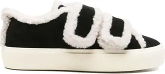 INUIKII Sneakers met lammy afwerking en bandje - Zwart