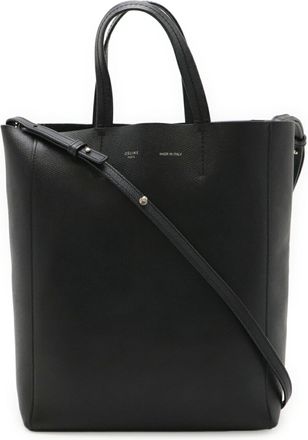 Celine Black Leather Handbag Shoulder Bag Tote Bag (Pre-Owned)