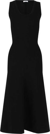 Ferragamo Womens Sleeveless Midi Dress In Black