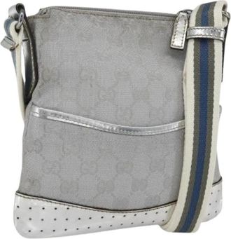 Gucci Pre-owned Canvas Crossbodytas - Dames - Vintage Schoudertas - Grijs - ONE Size - Vintage