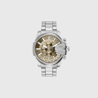 Diesel Mega Chief Slim Chronograph Stainless Steel Watch - Timeframes - Man - Silver