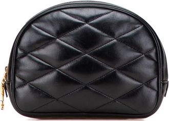 Saint Laurent Pre-owned Saint Laurent Quilted Lambskin Lolita Cosmetics Pouch Ladies GUE669937-0221