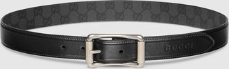 Gucci Reversible Belt With Roller Buckle, Size Gucci 100, Black, Leather