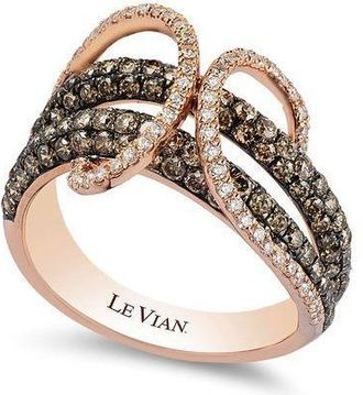 Le Vian Ladies Chocolate Gladiaor Rings set in 14K Strawberry Gold