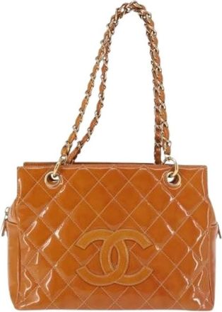 Chanel Pre-owned Shoulder Bags, female, Brown, Size: ONE SIZE Pre-owned Vintage petite timeless tote