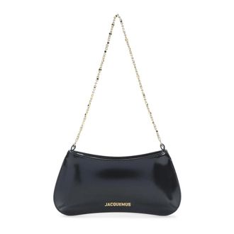 Jacquemus Shoulder Bags, female, Black, Size: ONE SIZE Le Petit Bisou Chaine