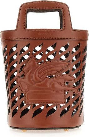 Etro Coffa Bucket Bag - Dames - Schoudertassen - Bruin - ONE Size - Leer - Tassen