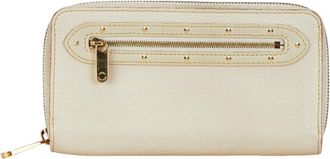 Louis Vuitton Blanc White Leather Coin Purse/Coin Case (Pre-Owned)