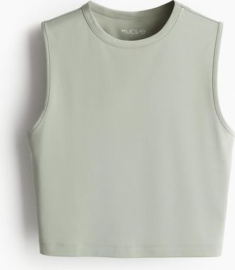 H&M Kurzes Sport-Tanktop mit DryMove - Green