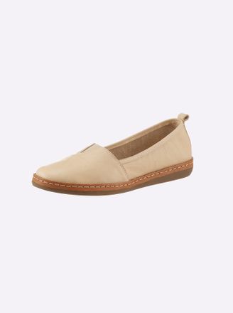 Andrea Conti Slipper ANDREA CONTI, Damen, Gr. 36, beige (creme), Glattleder, Leder, Rindsleder, Schuhe Slipper