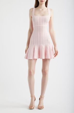 LoveShackFancy Tabatha Pointelle Minidress in Peach Sorbet at Nordstrom, Size Xx-Small