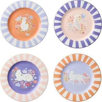 Certified International Menagerie Set Of 4 Dinner Plates