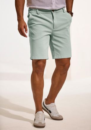 H.I.S Shorts H.I.S Dehnbund-Hose mit seitlichem Gummizug, auch in grossen Gr&ouml;ssen, Herren, Gr. 32, N-Gr, salbei, Jersey, Obermaterial: 73% Baumwolle, 17% Po