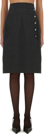 Dolce & Gabbana Wool Midi Skirt-Donna