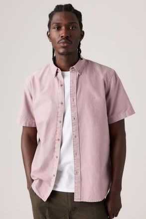 Levi's Short Sleeve Authentic Button Down Shirt - Hombre - XL - P&uacute;rpura / Quail Garment Dye
