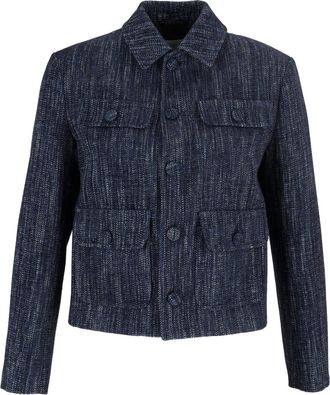 Circolo 1901 Cropped Textured Cotton Jacket