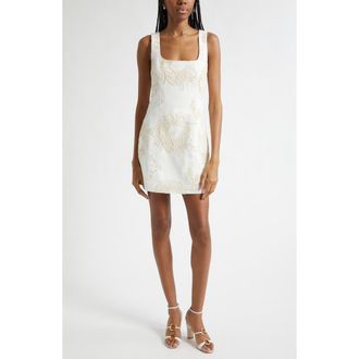 Ramy Brook Jessy Embroidered Floral Dress in White Embroidery at Nordstrom, Size 14