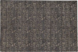 Beliani Beliani - Alfombra De Viscosa Gris Y Dorado 140 X 200 Cm Para Sal&oacute;n Esel