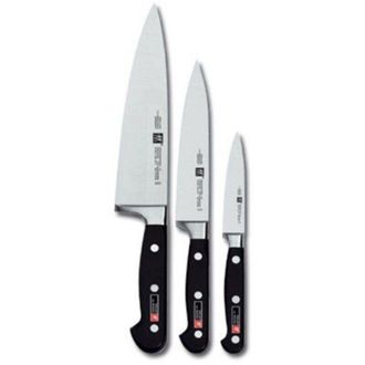 Zwilling Juego De Cuchillos, 3 Piezas, Cuchillo Para Manteca De Cerdo, Para Carne, De Chef, Mango Especial De Acero Inoxidable/pl&aacute;stico, Professional S - Zwill
