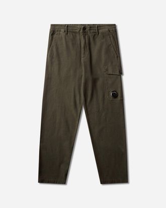 C.P. Company Men s Moleskin Stretch Cargo Pants Ivy Green