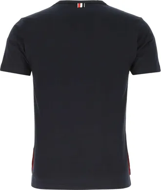 Thom Browne Mens Midnight Blue Cotton T-Shirt 415 T-shirts And Polos