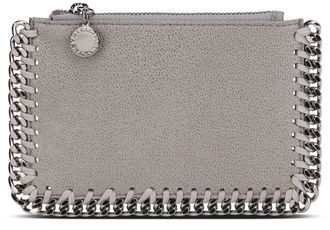 Stella McCartney Womens Cardholder Falabella Light Grey Polyester Wallets & Purses