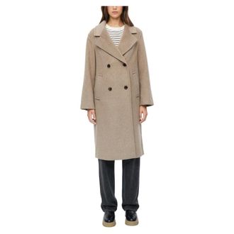 s.Oliver Double-Breasted Coats - Dames - Mantels - Bruin - Maat: XL