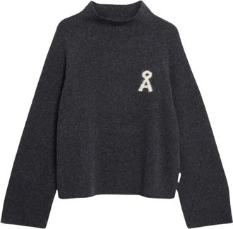 Armedangels Monalaa Boucl&eacute; Pullover - Dames - Ronde hals truien - Grijs - M - Wol - Truien & Vesten