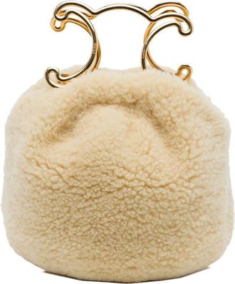 Celine Pre-owned Celine Shearling Triomphe Frame Handbag Ladies LHRDWQTECS0FTONS