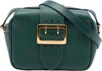 Burberry Pre-owned Crossbody Bag - Dames - Vintage Schoudertas - Groen - ONE Size - Leer - Vintage