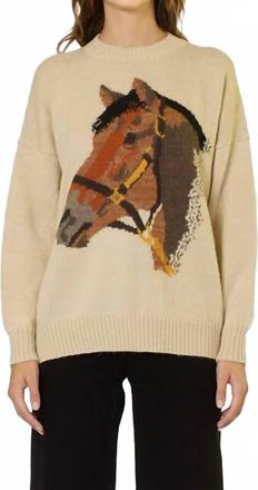 The Great. Womens The Stable Pullover Top In Natural