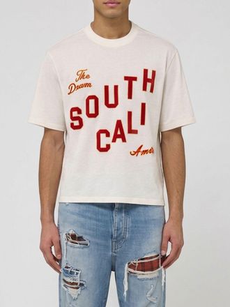 Amiri T-shirt stile vintage in cotone con stampa slogan e spalle cadute