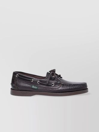 Paraboot lace-up leather loafers stitched detailing