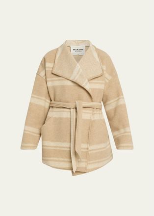 Isabel Marant Brea Striped Wrap Coat