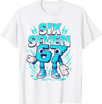 Generic Funny Meme 67 Six Seven Number Kids Boys Girls Teens Funny Trendy 6 7 Hands T-Shirt Multicoloured Italian Brainrot Tops