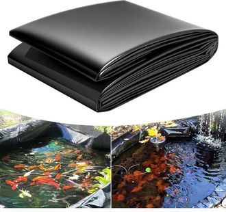 OEM Revestimiento Para Estanques De Jard&iacute;n, Revestimiento Robusto De Hdpe De 3x4 M, Membrana Para Estanques Exteriores Para Jardines Acu&aacute;ticos (color: Neg