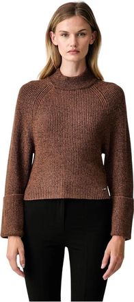 DKNY Turtleneck Pullover - Dames - Coltruien - Bruin - S - Polyester - Truien & Vesten