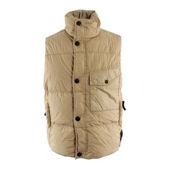 Stone Island G100003 Padded Vest - male - Stone Island - Waistcoats - Beige - S - Jackets