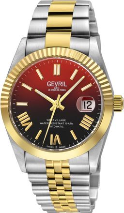 Gevril Group West Village Fusion Elite Automatic Red Dial Mens Watch 48960B