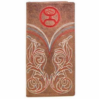 Hooey Mens Logo Andboot Stitch Filigree Embroidered Rodeo Wallet In Ranger - Tan