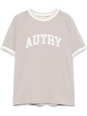 Autry logo-print T-shirt - women - Cotton - S - Grey