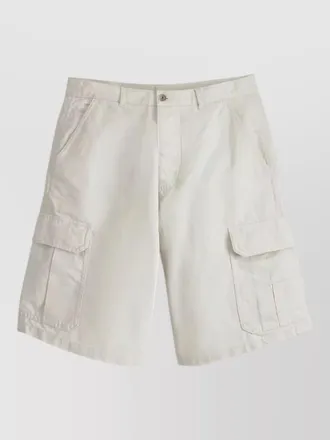Dior denim cargo shorts belt loops back pocket