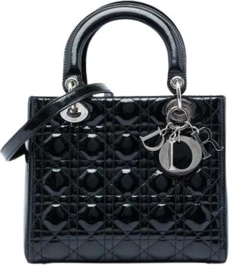 Dior Pre-owned Lady Dior - Dames - Vintage Handtas - Zwart - ONE Size - Leer - Vintage