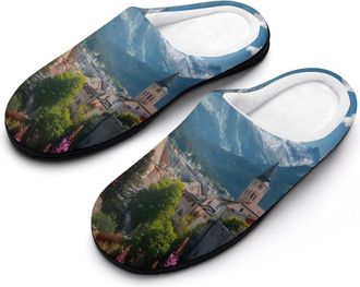 Generic Alpine Mountains Forests Womens Slippers Winter Warm House Shoes Indoor Outdoor Hotel Slipper