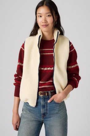 Levi's Morrison Sherpa Vest - Mujer - XS - Neutral / Seedpearl