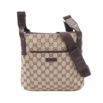 Gucci Pre-owned GG Canvas Shoulder Bag 122793 - Dames - Pre-owned - Beige - Maat: ONE Size Leer