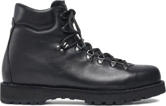 Diemme Black Minimalist Rugged Leather Boots