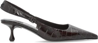 Jimmy Choo London Amel 50 Slingback Pumps - Dames - Pumps - Zwart - 36 EU - Leer - Schoenen