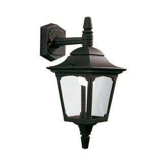 Loops Outdoor IP44 Wall Light Sconce Black LED E27 100W Bulb External d00314